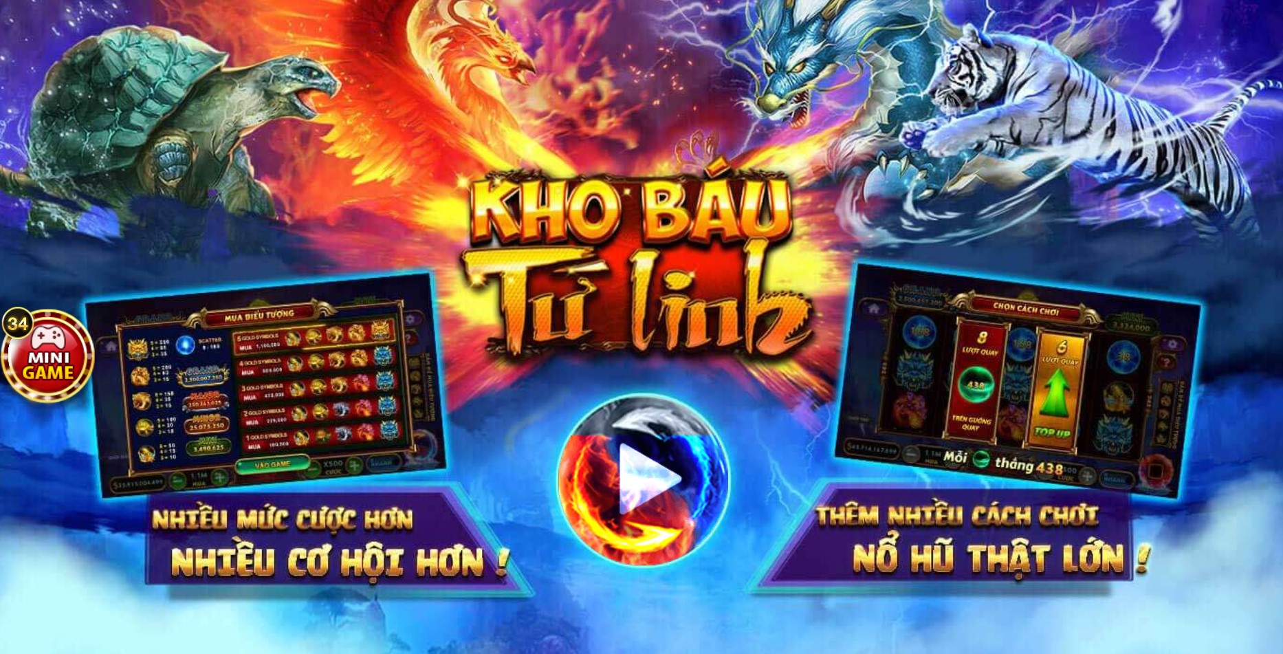 Giới thiệu game Kho báu Tứ Linh cổng game Go88