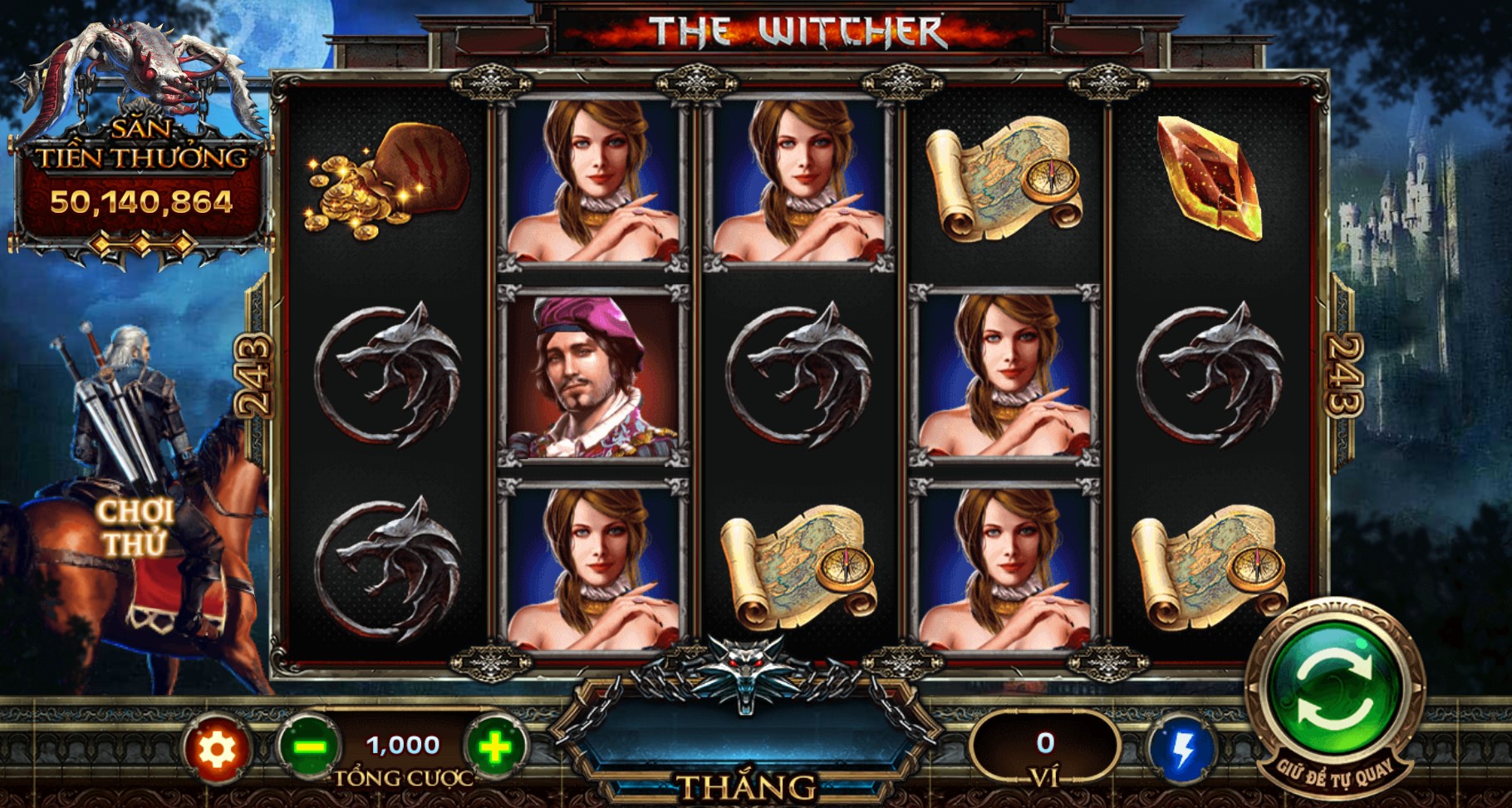 Săn tiền thưởng trong game nổ hũ The Witcher